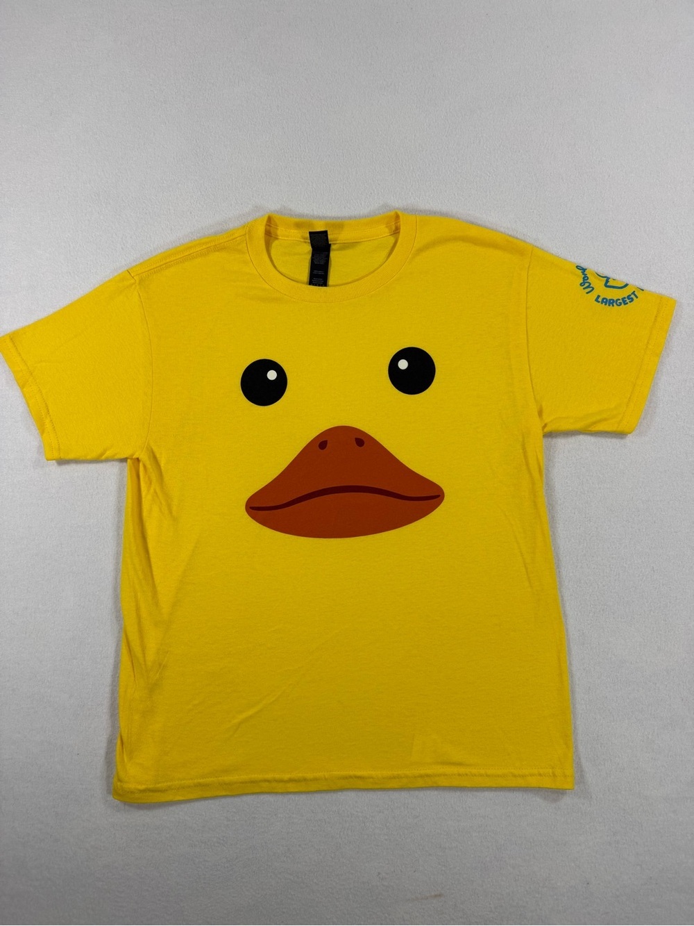 Gildan Unisex Youth Medium Rubber Duck Face Yellow T Shirt New Duck Duck Jeep